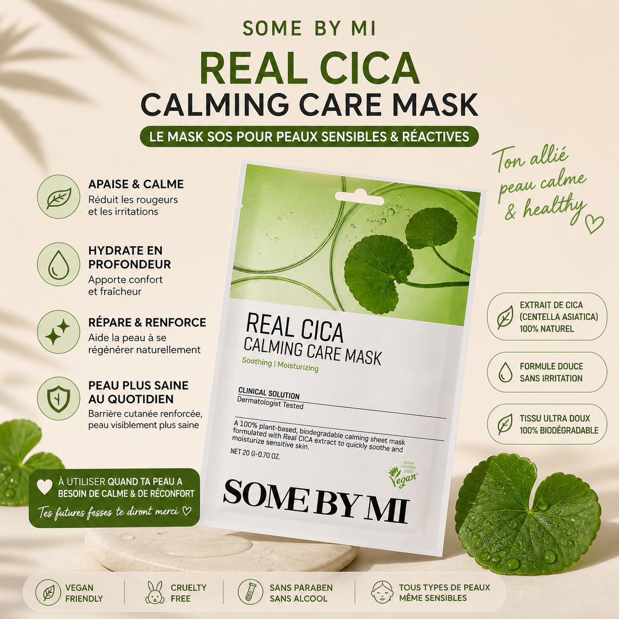 SOME BY MI – Real Cica Calming Care Mask🌿