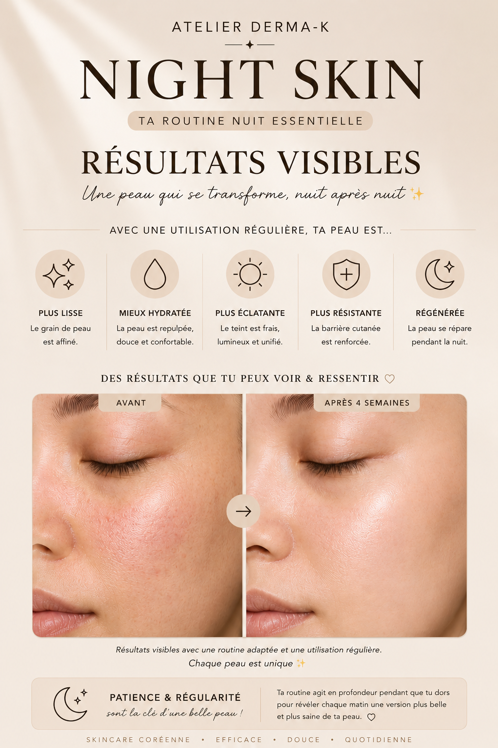 🌙 Night Skin Essential - Hydratation & Eclat