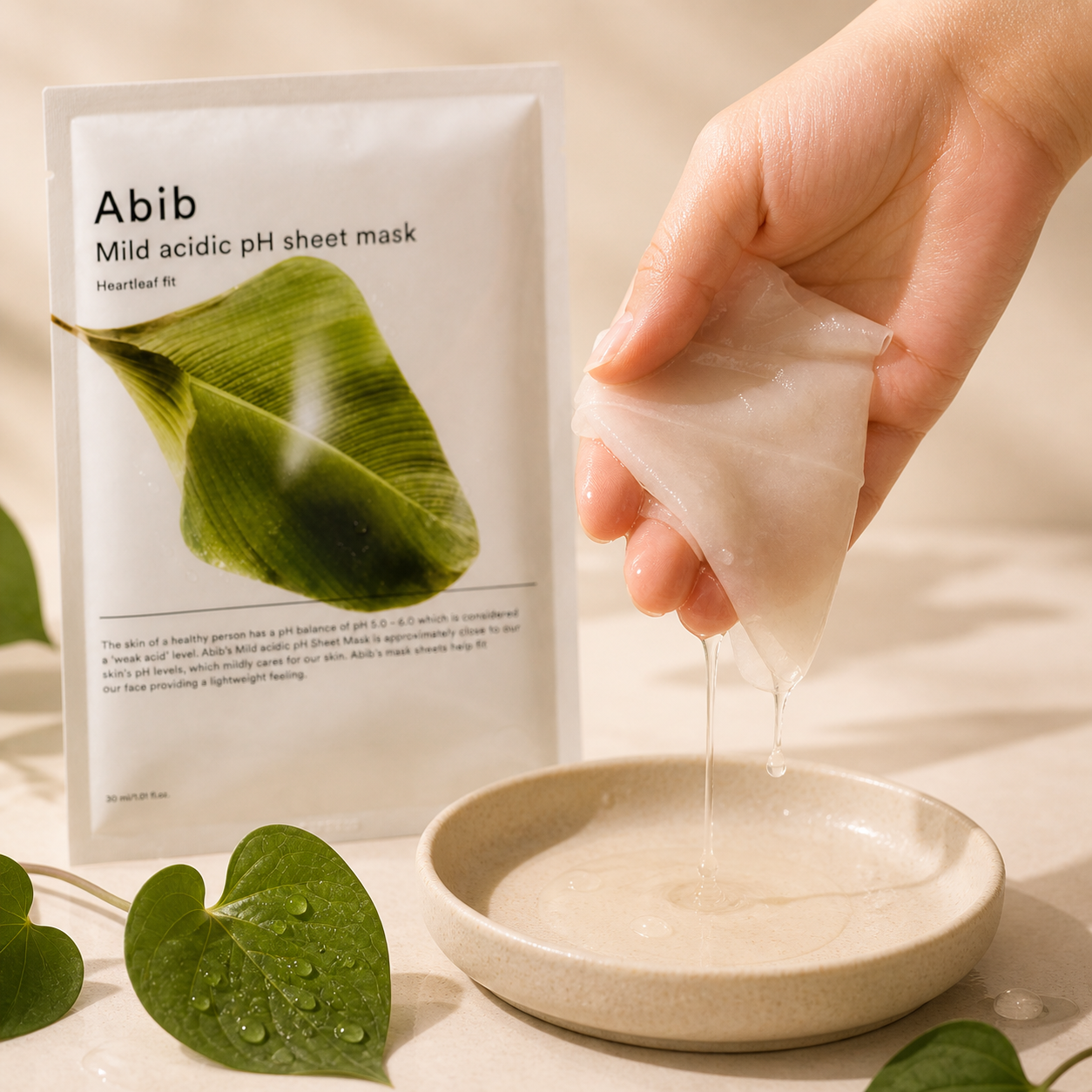 Abib - Mild Acidic pH Sheet Mask Hearthleaf 🌿