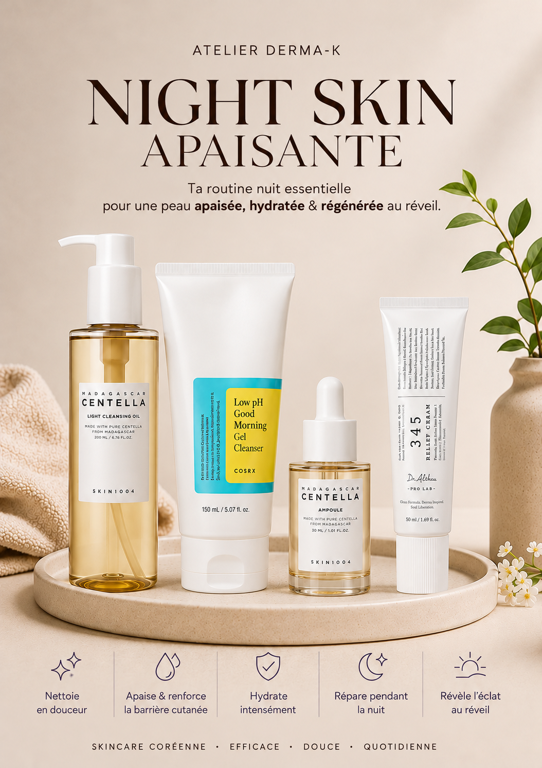 🌙 Night Skin Essential - Hydratation & Apaisement