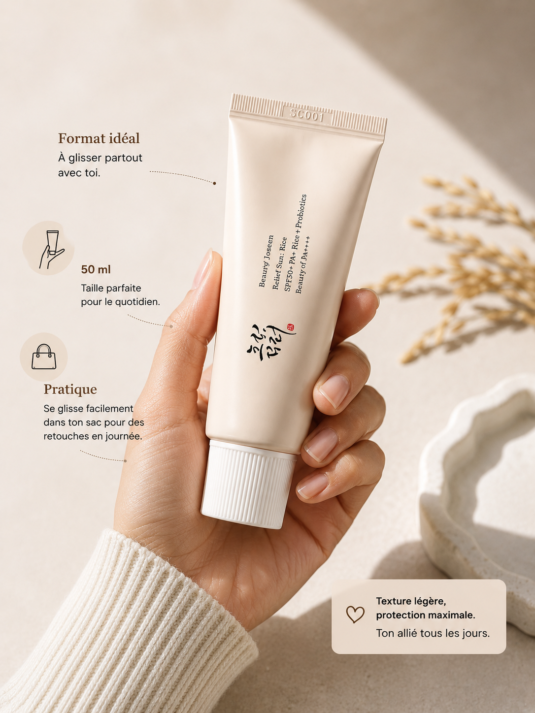 BEAUTY OF JOSEON - RELIEF SUN RICE PROBIOTICS SPF50+ PA++++